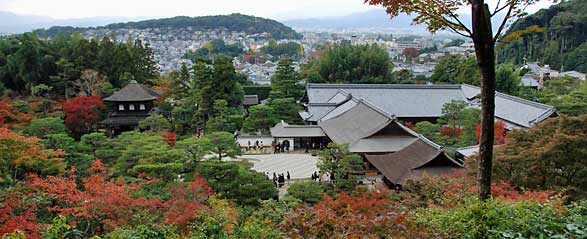 Lookout view of Ginkaku-ji