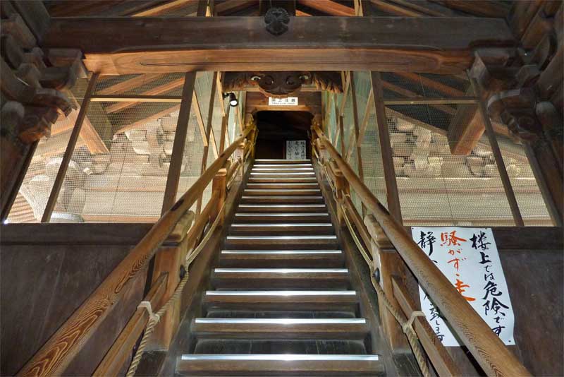 Stairs in the San-mon gate of Nanzen-ji