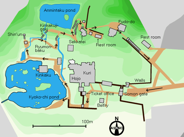 Ground plan of Kinkaku-ji